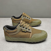 Zapatos de lona de trabajo de camuflaje caqui para construcción de entrenamiento para hombres